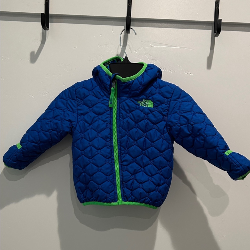 The North Face Blue Jacket with Green Trim